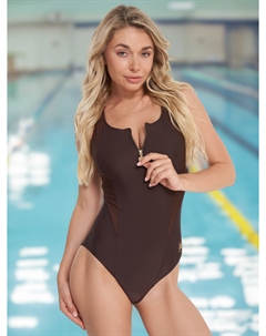 Купальник слитный женский, Коричневый Fila