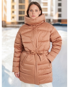 Пуховик женский оверсайз, Бежевый Sensana