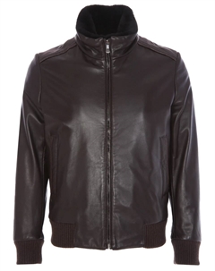 Кожаная куртка с мехом нутрии Bilancioni