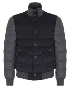 Бомбер пуховый комбинированный Kiton