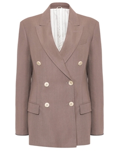 Пиджак из вискозы и льна Brunello cucinelli