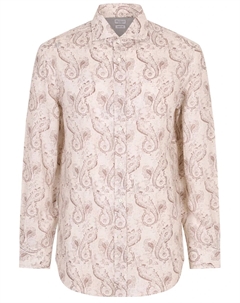 Рубашка Easy Fit льняная Brunello cucinelli