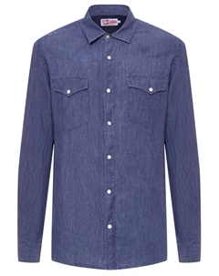 Рубашка Slim Fit льняная Mc2 saint barth
