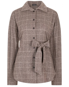 Рубашка из шерсти и шелка Kiton