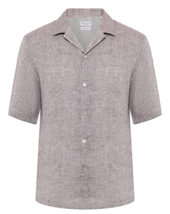 Рубашка Regular Fit льняная Brunello cucinelli