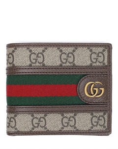 Кошелек из кожи и текстиля Gucci