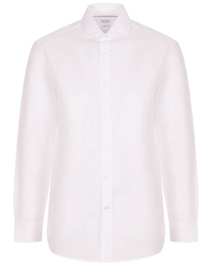 Рубашка Easy Fit из льна и хлопка Brunello cucinelli