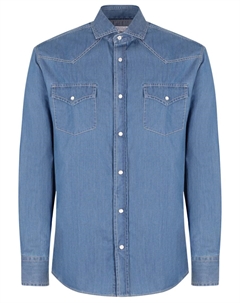 Рубашка Easy Fit хлопковая Brunello cucinelli