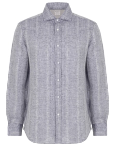Рубашка Easy Fit льняная Brunello cucinelli