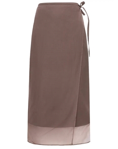 Юбка из хлопка и шелка Brunello cucinelli