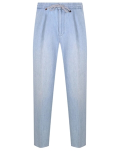 Джинсы Leisure Fit из хлопка и льна Brunello cucinelli