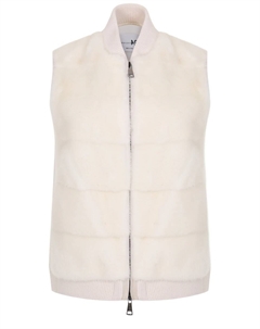 Жилет шерстяной с мехом норки Manzoni 24