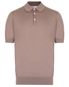 Поло из шелка и хлопка Brunello cucinelli