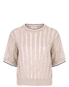 Джемпер льняной с пайетками Brunello cucinelli