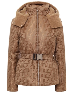 Пуховик с принтом Fendi