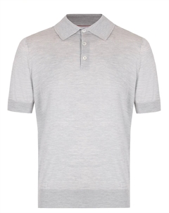 Поло из шелка и хлопка Brunello cucinelli