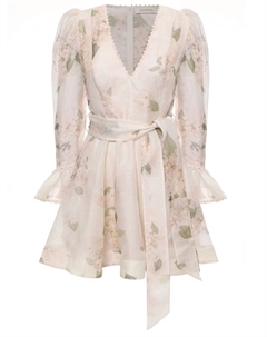 Платье изо льна и шелка Zimmermann