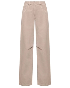 Джинсы из хлопка и льна Brunello cucinelli