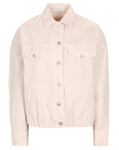Куртка из хлопка и льна Brunello cucinelli