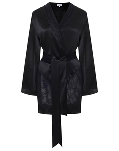 Халат шелковый с кружевом C.alla