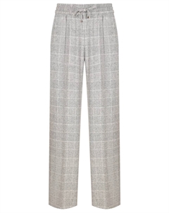 Брюки из шерсти и шелка Kiton