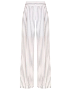 Брюки из хлопка и шелка Brunello cucinelli