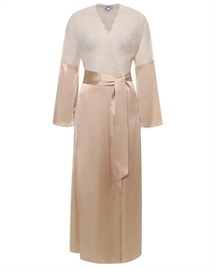 Халат из шелка и кружева C.alla