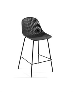 Полубарный стул quinby черный 49x97x49 см La forma