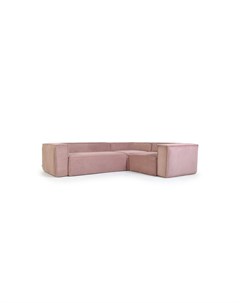 Угловой диван corduroy розовый 290x69x230 см La forma